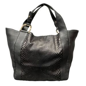 Gucci Leather Python Tote Bag